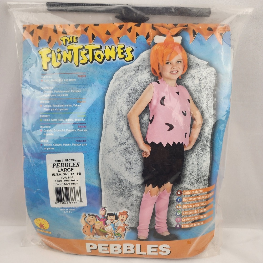 The Flintstones Pebbles Flintstones Child Costume Size Large 12/14 USA Halloween